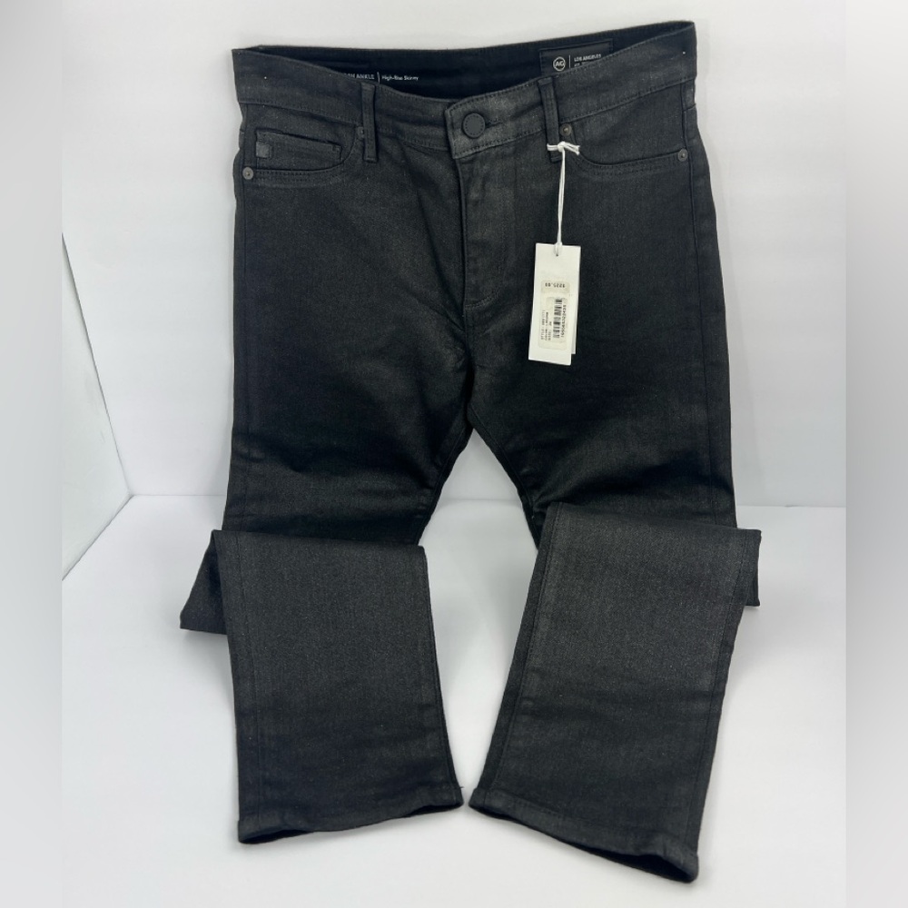 AG ADRIANO GOLDSCHMIDT WOMEN’S JEANS, SIZE 26,“LMGUNM”COLOR (BLACK) WITH SHIMMER